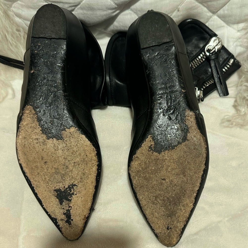 Giuseppe Zanotti Leather Wedge Boots Size: 9 | It 39 View 3